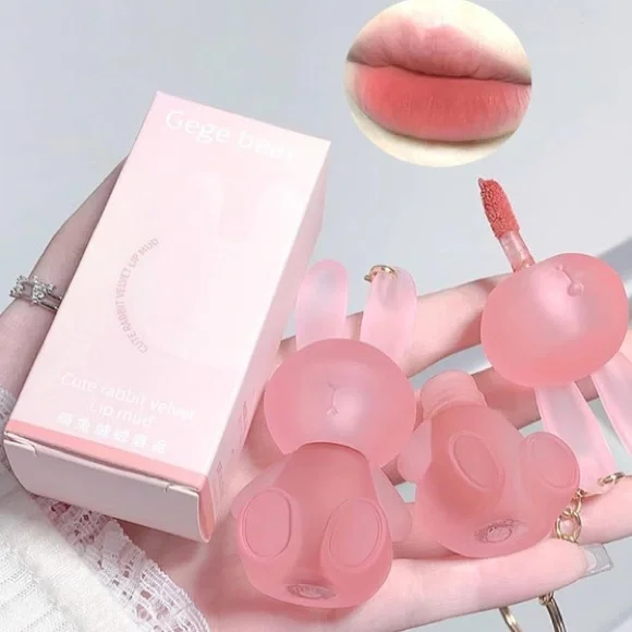 Lip Stain in Bunny Bag Charm Keychain with Gold Chain - Picture 5 of 8